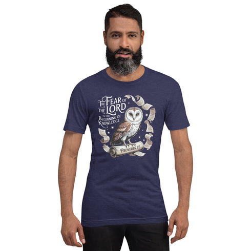 The Fear of the LORD is the beginning of Knowledge Christian Bible Verse T-Shirt
